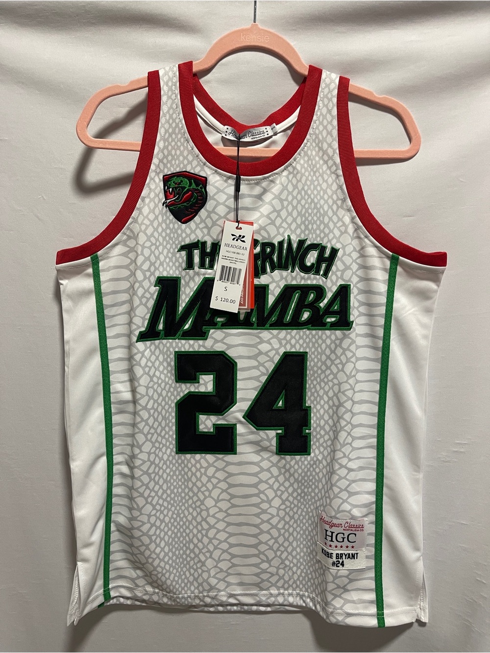 The Grinch Mamba White & Green Basketball Jersey Tank Top